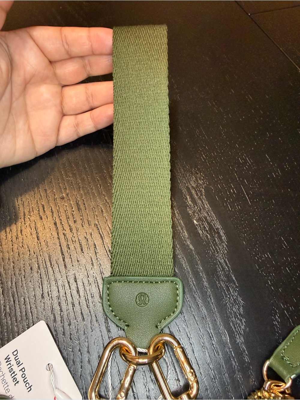 NWT Lululemon Leather Dual Pouch Wristlet 🍋💚 - Picture 4 of 7